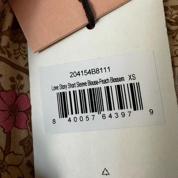 Spell Love Story Blouse in Peach Blossom Size XS NWT - Picture 8 of 8